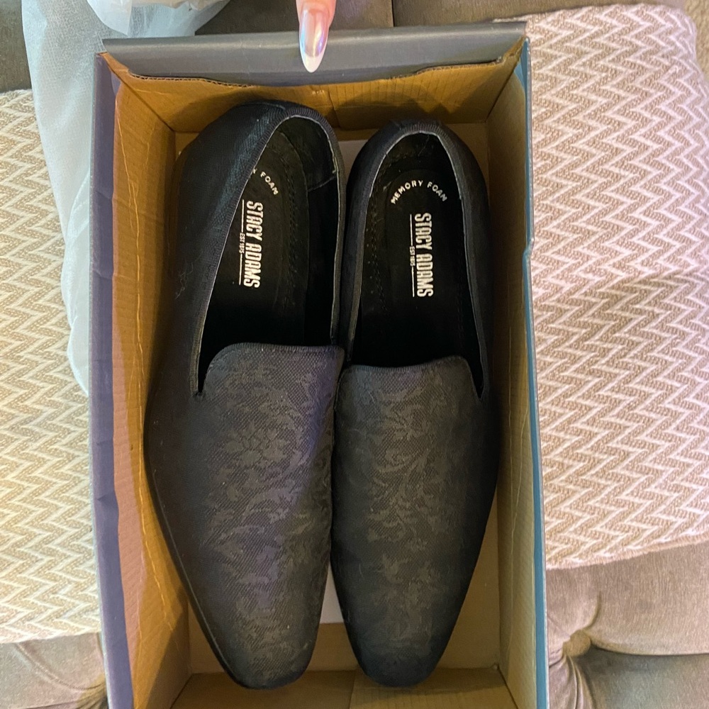 Stacy Adams Black Loafers Slip-On Shoes